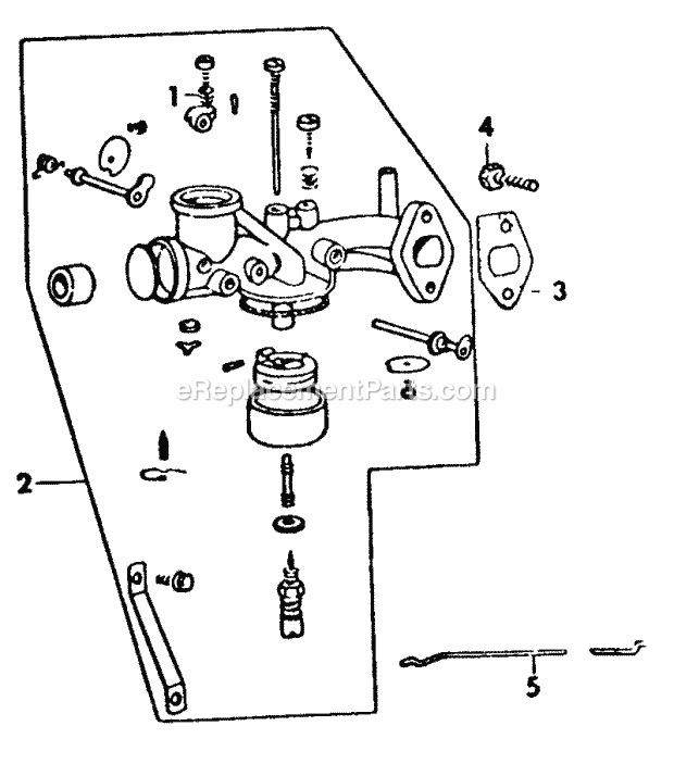 Carburetor Diagram and Parts List for 282 133-282-399, 132-282-100, 134-282-100, 133-28 Cub Cadet Lawn Mower